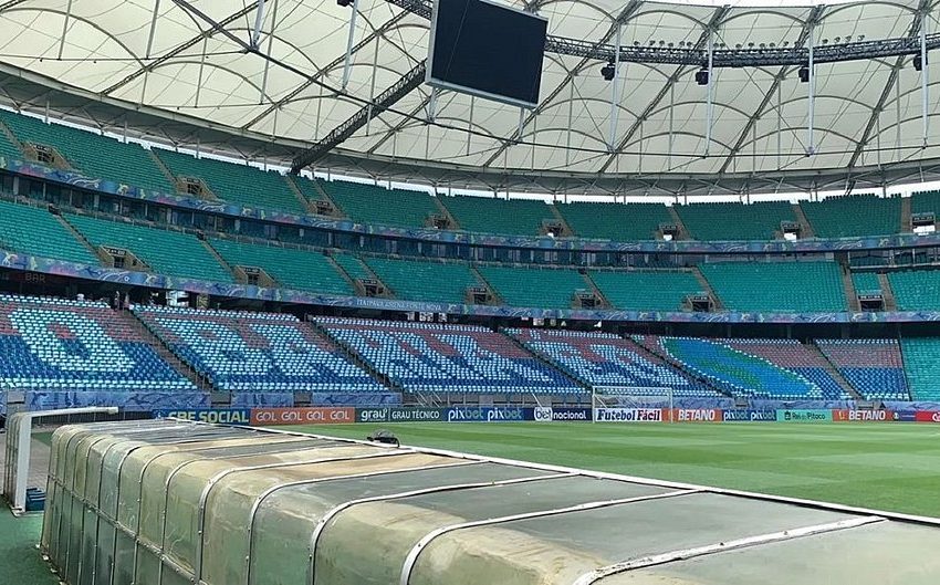  Torcida tricolor prepara mosaico na Fonte Nova: ‘O Bahia é o mundo’; veja