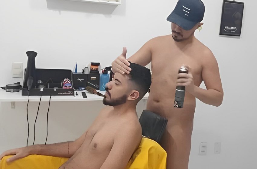  Todo mundo nu: Barbearia naturista recebe clientes de até outro países