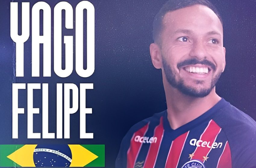  Bahia anuncia contratação do volante Yago Felipe, ex-Fluminense