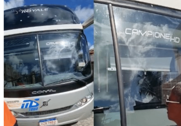  Ônibus de Márcia Freire é atingido por tiros de metralhadora