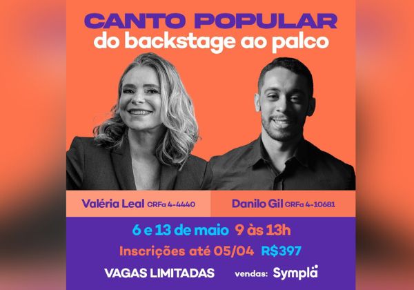  Canto popular do backstage ao palco será tema de curso para fonoaudiólogos