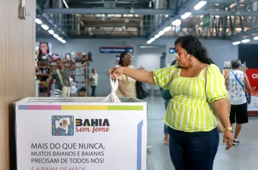  Bahia Sem Fome implanta pontos de coleta no metrô e amplia arrecadação em Salvador