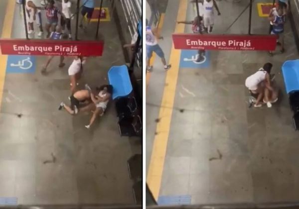  Briga entre torcedores do Bahia gera tumulto e deixa feridos em estação de metrô