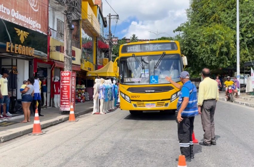  Após atos de vandalismo, Semob acompanha operação de transporte em Paripe