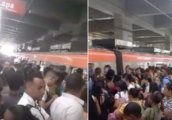  Trem apresenta falha e causa aglomeração em metrô de Salvador