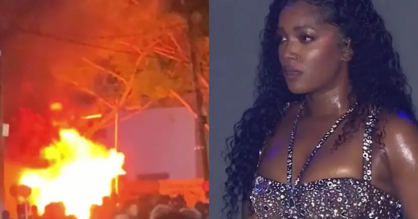  Incêndio atinge barraca durante show de Iza no festival Afropunk em Salvador