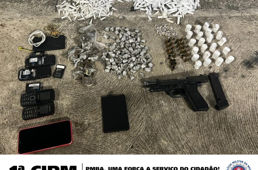  PM liberta reféns, apreende arma, drogas e prende suspeitos em Pernambués.