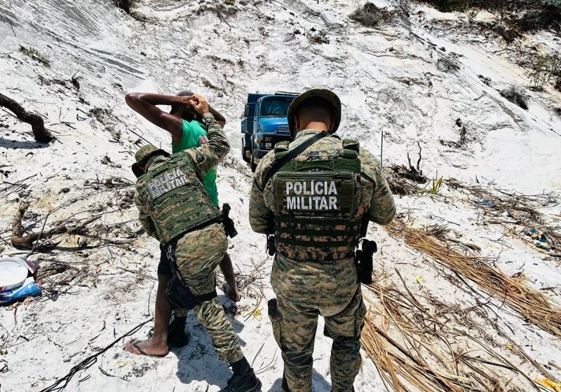  PM flagra extração ilegal de minério em área preservada de Jauá