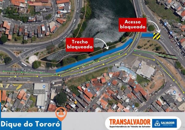  Obras alteram trânsito neste final de semana em Salvador