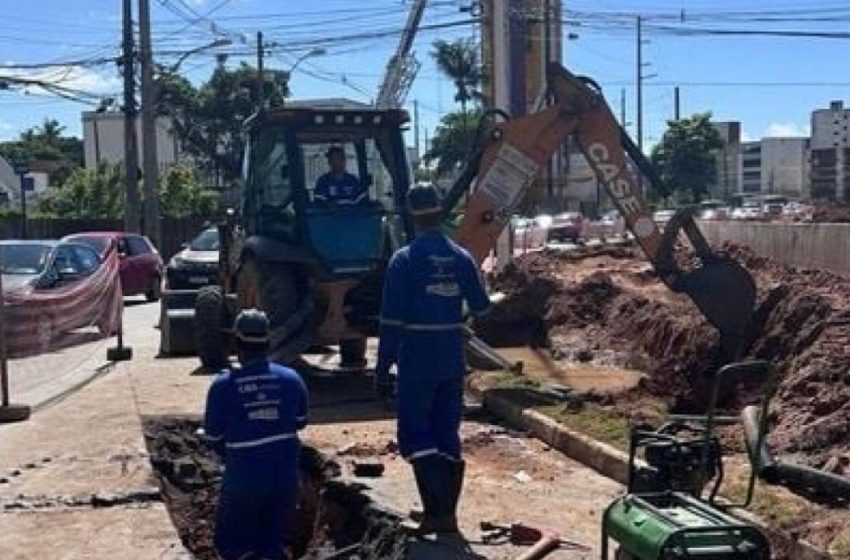  Reparo de tubulação que rompeu no Lucaia é concluído