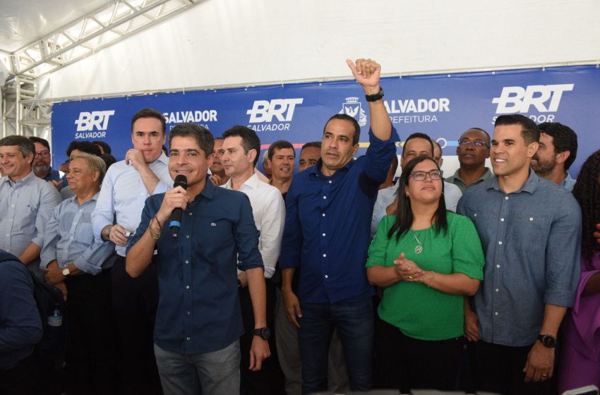  Ao lado de Bruno Reis, ACM Neto participa de inauguração do trecho 2 do BRT: ‘Foi uma luta por muitos anos’