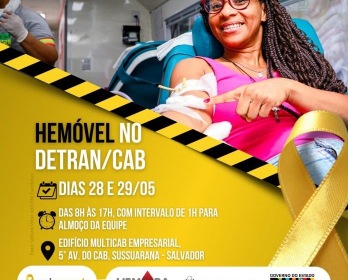  Hemoba e Detran promovem campanha de doação de sangue