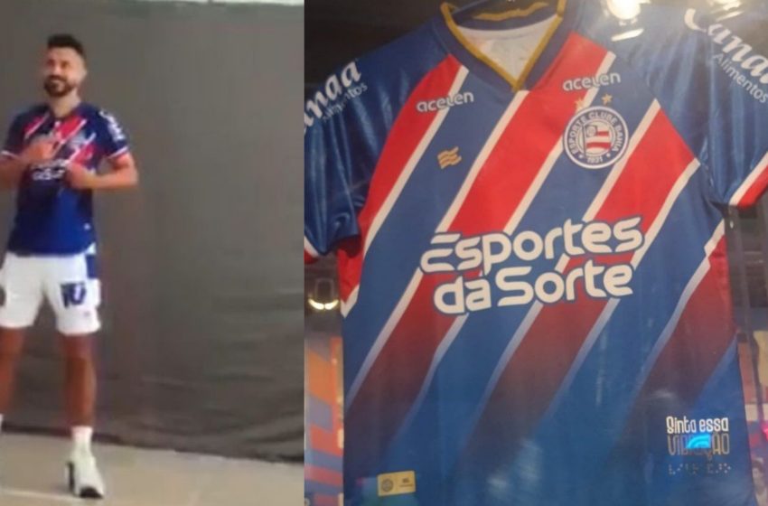  Imagens da nova camisa tricolor do Bahia viralizam nas redes sociais e torcida reprova