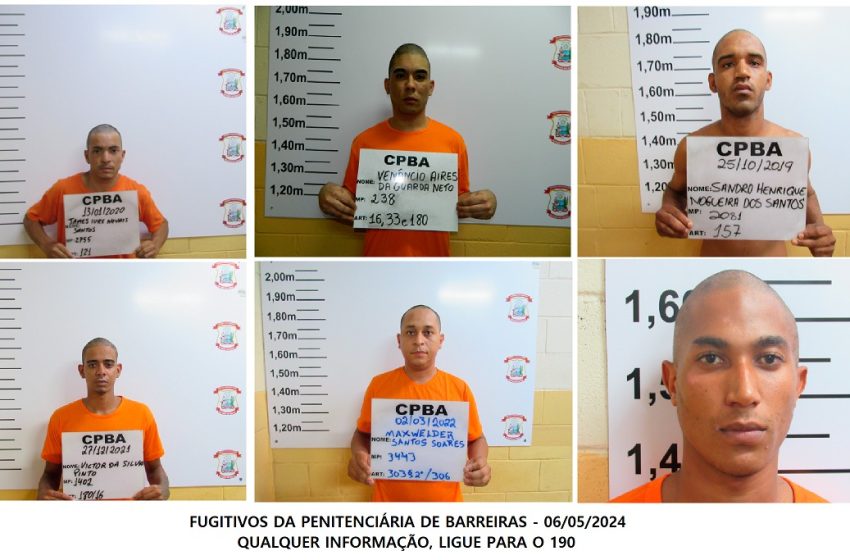  Seap confirma fuga de sete presidiários do Conjunto Penal de Barreiras