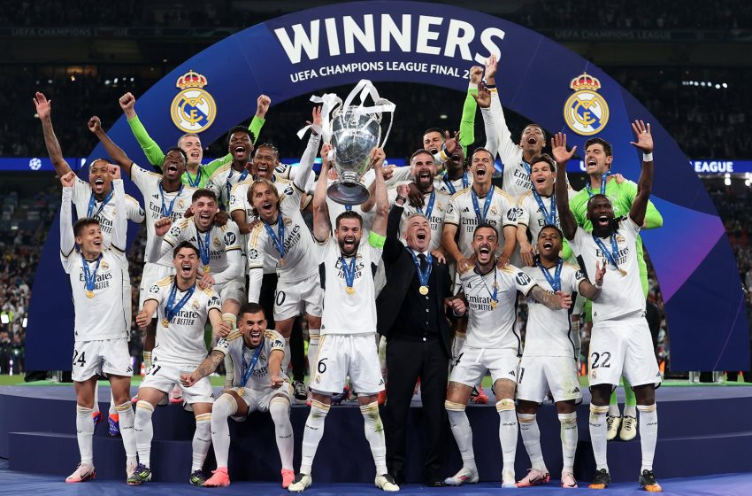  Com gol de Vini Jr., Real Madrid vence o Borussia e levanta a 15ª taça da Champions League