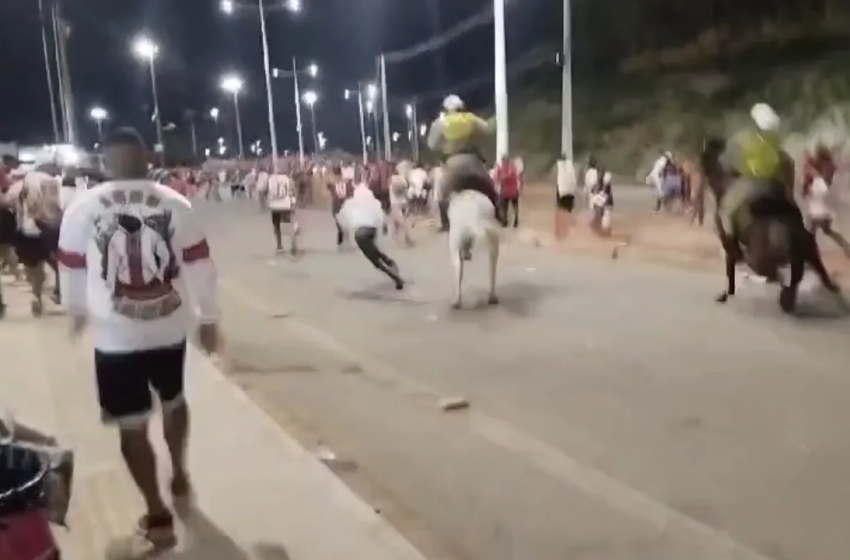  Confusão entre torcedores do Flamengo e Vitória antes da partida exigiu presença da polícia