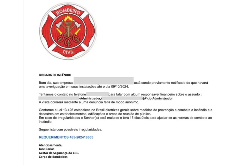  Golpistas usam falsos e-mails em nome do Corpo de Bombeiro 