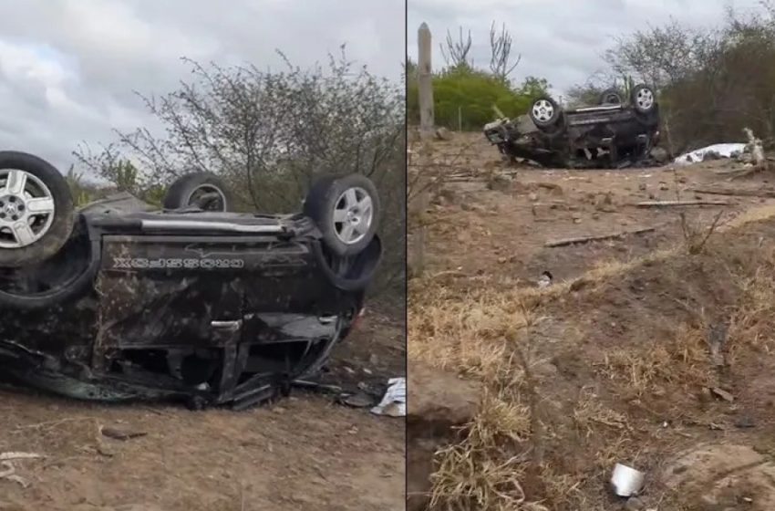  Mulher morre e cinco pessoas ficam feridas após carro capotar em rodovia na Bahia