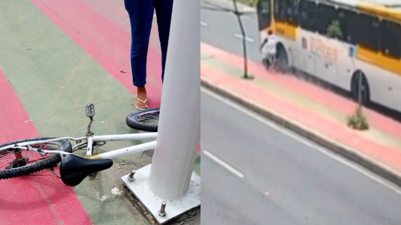  Ciclista morre após ser atropelado por ônibus na Avenida Suburbana, em Salvador