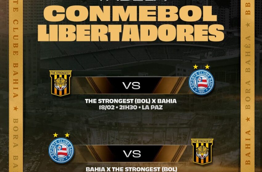  Jogos do Bahia já têm data definida na Libertadores da América 