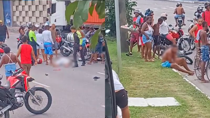  Motociclistas colidem após “grau” e deixam um ferido em evento no Comércio