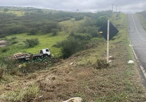  Motorista morre após caminhão cair em ribanceira no sudoeste da Bahia