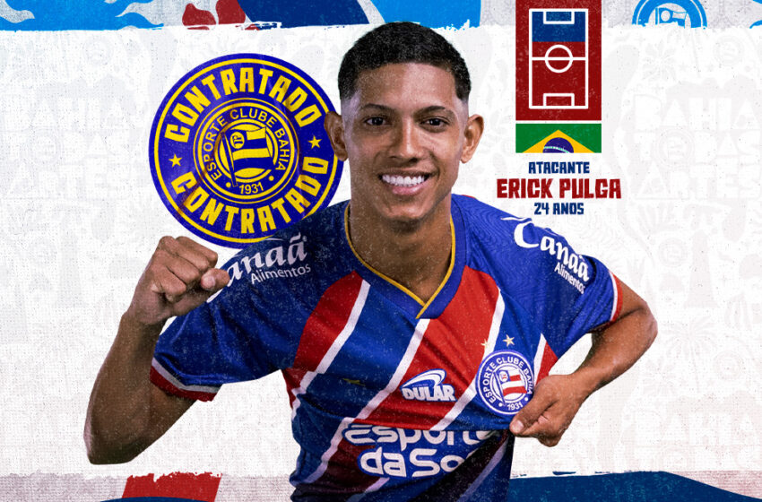  Bahia anuncia a contratação do atacante Erick Pulga