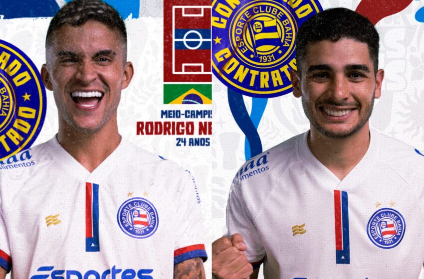  Bahia anuncia contratações de Michel Araújo e Rodrigo Nestor; confira